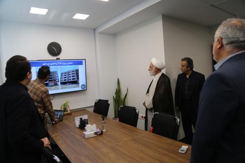 بازدید حجت الاسلام والمسلمین روحانی نژاد از حوزه مسکن شهری - ساختمان شماره4
